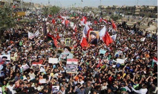 تظاهرة في العراق دعماً لثورة البحرين
