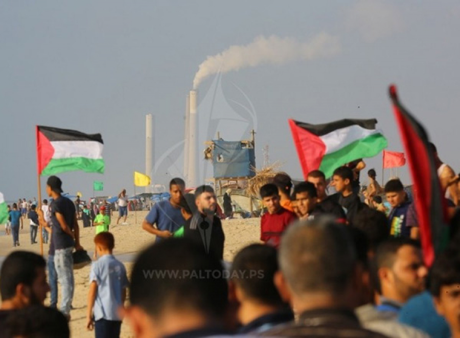 عشرات الاصابات خلال قمع الاحتلال لمسيرة الحراك البحري شمال قطاع غزة