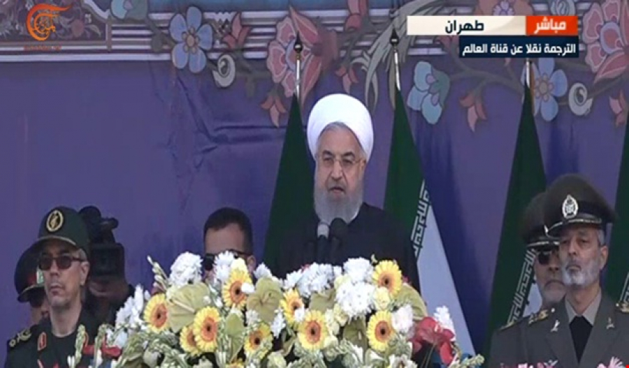 خلال استعراض للجيش الإيراني.. روحاني: أسلحتنا للردع وليست موجهة ضد دول المنطقة