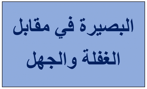 البصيرة في مقابل الغفلة والجهل