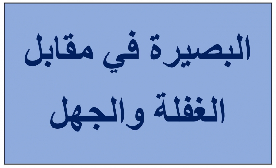 البصيرة في مقابل الغفلة والجهل