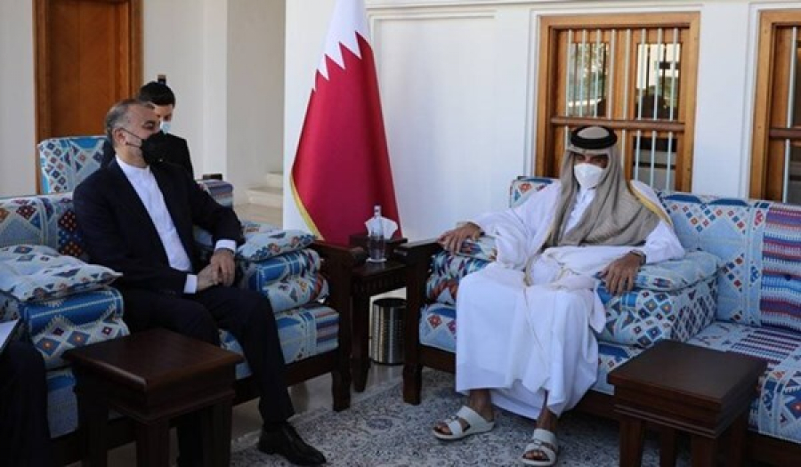 امير قطر يؤكد على اهمية العلاقات مع الجمهورية الاسلامية الايرانية