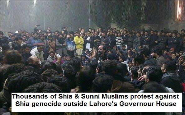 Shia, Sunni protesters created a joint charter of demands after assassination of Shia leader in Lahore