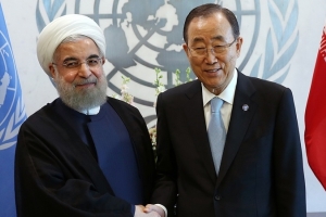President Rouhani meets with UN secretary general in New York
