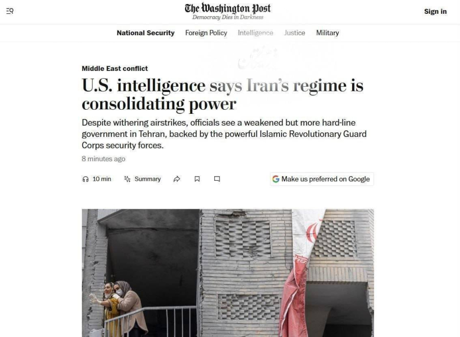 Washington Post: Iranian government has consolidated its power