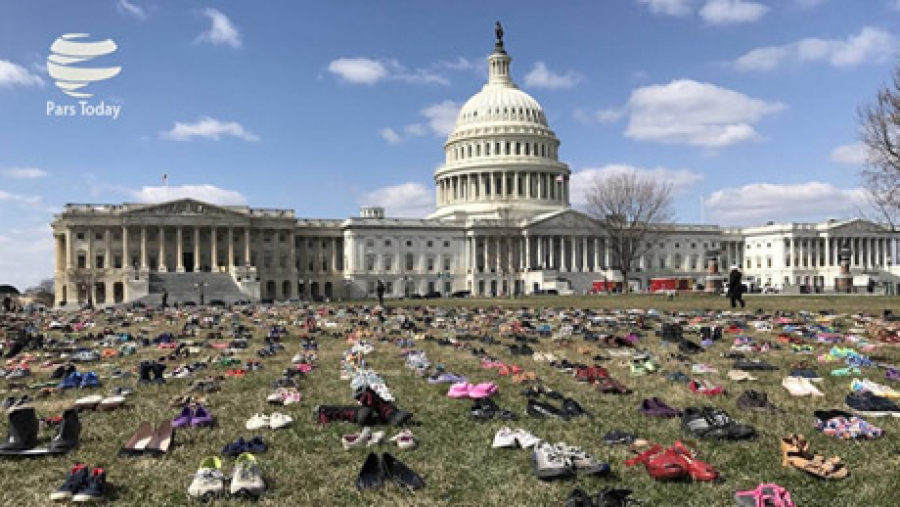 هفت‌هزار جفت کفش برای اعتراض به خشونت‌های مسلحانه در آمریکا