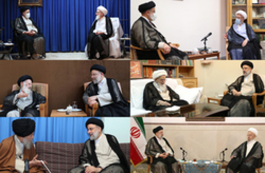 رئیسجمهور منتخب، در سفری یک روزه به قم با علما و اعضای جامعه مدرسین حوزه علمیه قم دیدار و گفتگو کرد