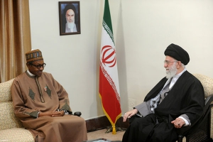 دیدار رهبر معظم انقلاب اسلامی با رئیس‌جمهوری نیجریه