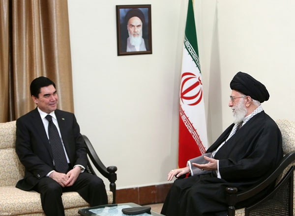 دیدار رهبر معظم انقلاب اسلامی با رئیس جمهوری ترکمنستان