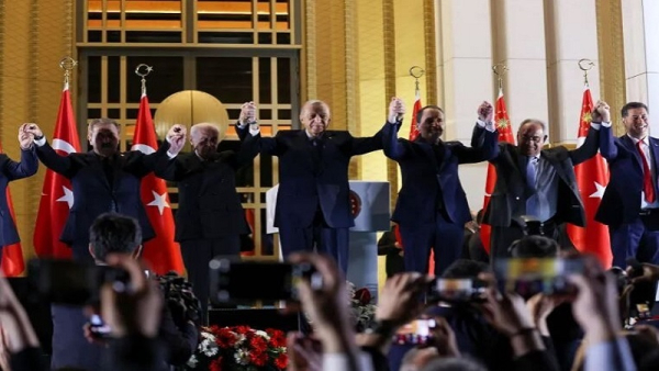 اعلام پیروزی ائتلاف جمهور در انتخابات ریاست جمهوری ترکیه