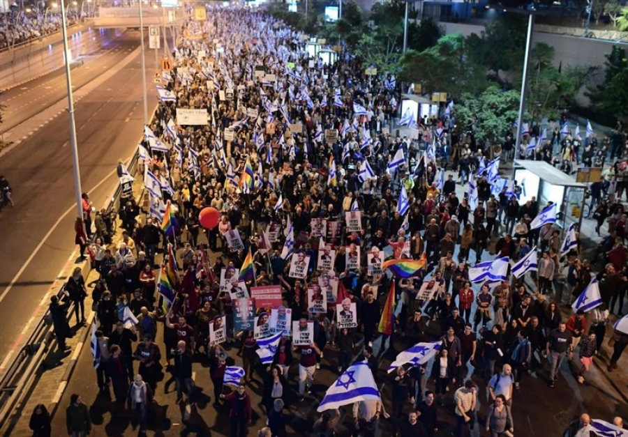 تظاهرات هزاران نفر در تل‌آویو علیه نتانیاهو