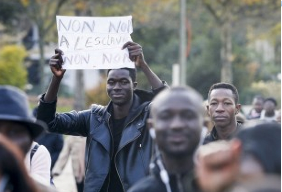 Manifestation à Paris contre l&#039;esclavage en Libye