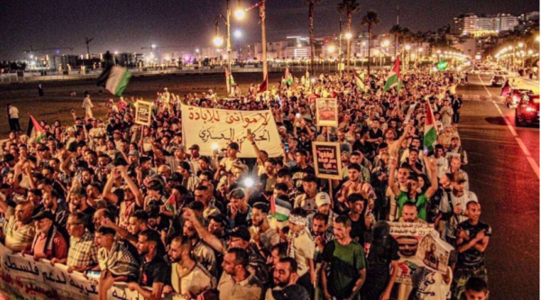 Une soixantaine de villes marocaines ont été la scène de rassemblements propalestiniens