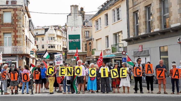 Les manifestants pro-Palestine dénoncent l&#039;inaction du gouvernement français face au génocide à Gaza