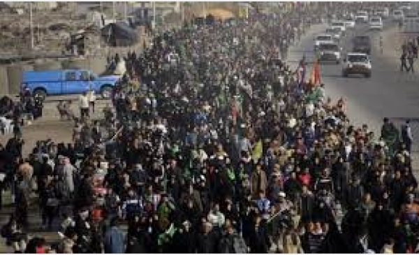 La marche à pied d`Arba`in