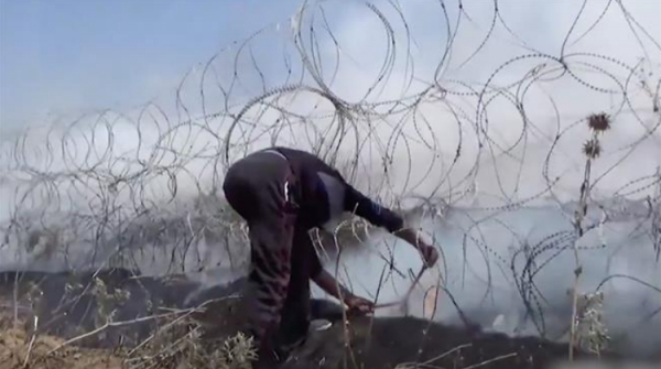 Gaza : des Palestiniens traversent la clôture et incendient un poste de l’armée
