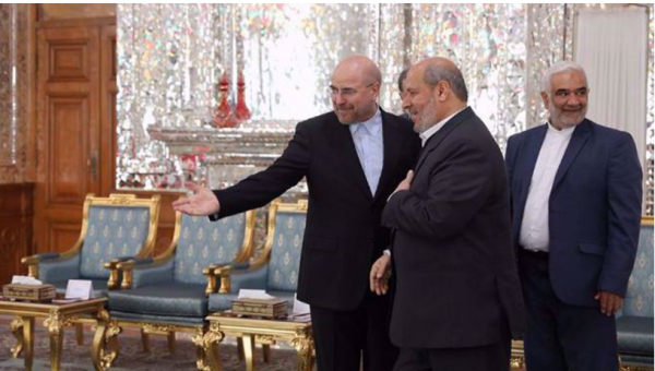 Qalibaf adresse ses félicitations à al-Hayya pour sa nomination à la tête du Hamas