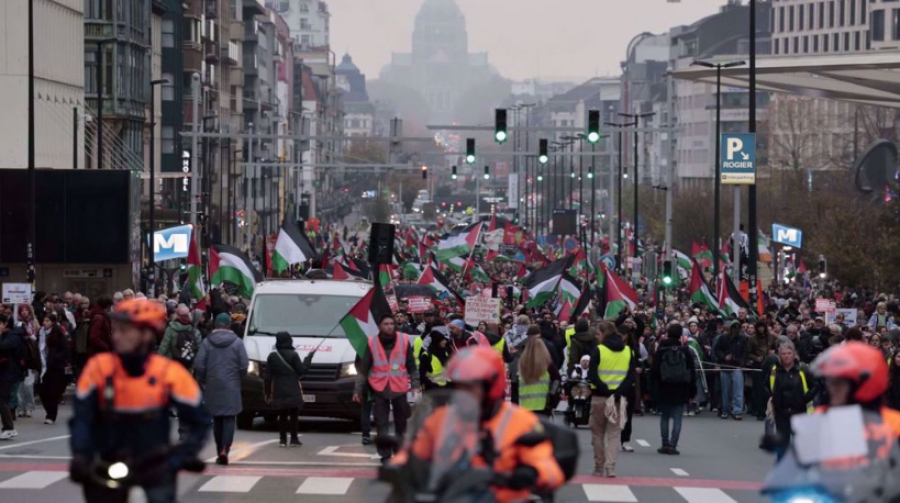 Des milliers de Belges manifestent pour dénoncer une « illusion d’un cessez-le-feu à Gaza »