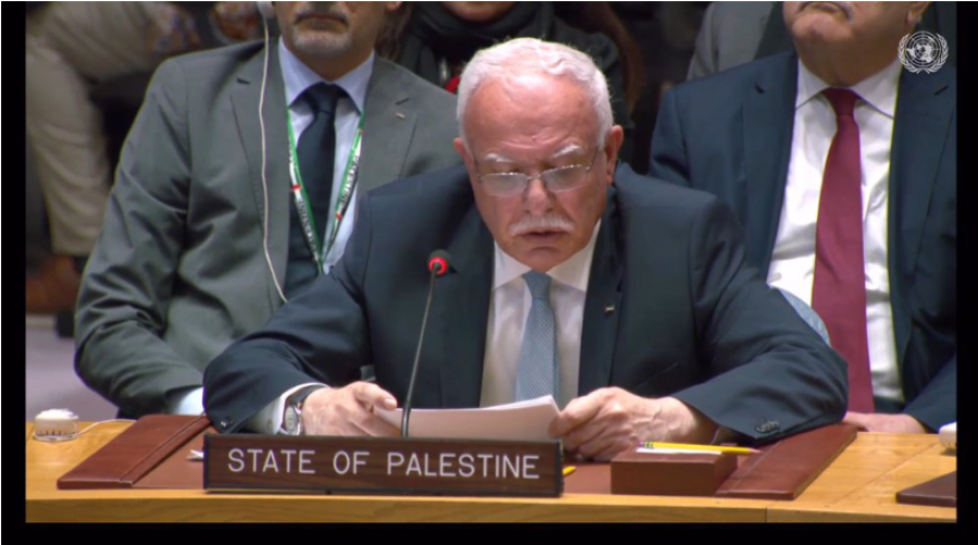 Le ministre palestinien des Affaires étrangères a appelé le monde a apporter son soutien à la nation palestinienne