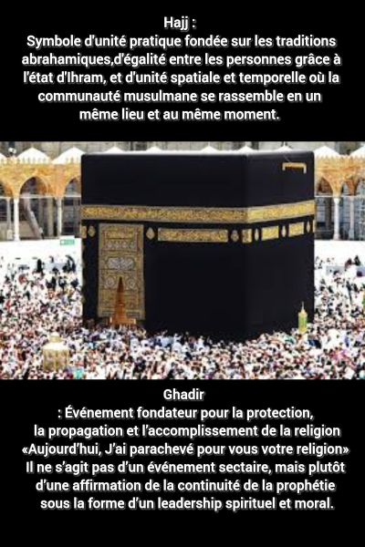 Hajj et Ghadir : La convergence du culte et de la Wilayah dans la construction de la conscience civilisationnelle de la Oumma. (Sharif Embalo Abujafar)