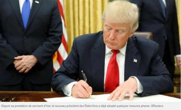 Les toutes premières mesures adoptées par Donald Trump