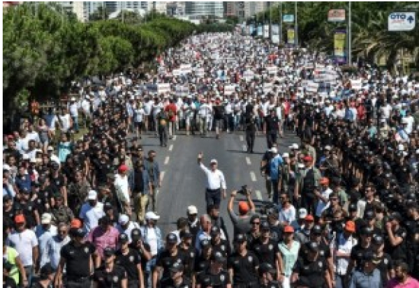 Grand rassemblement final de la &quot;marche pour la justice&quot;