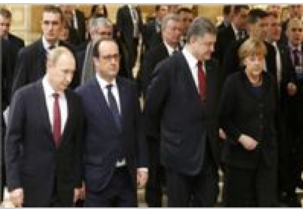 L&#039;entretien téléphonique des chefs d&#039;Etat, russe, allemand, français et ukrainien