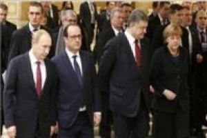 L&#039;entretien téléphonique des chefs d&#039;Etat, russe, allemand, français et ukrainien
