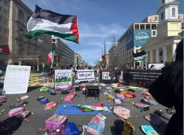 Sit‑in devant la Maison‑Blanche pour protester contre le massacre des enfants de Minab