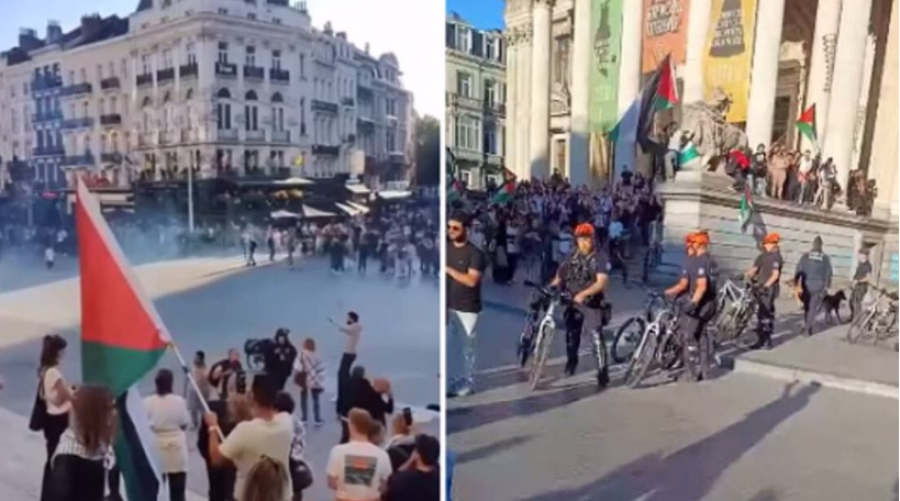 Belgique : gaz lacrymogène contre des manifestants pro-palestiniens