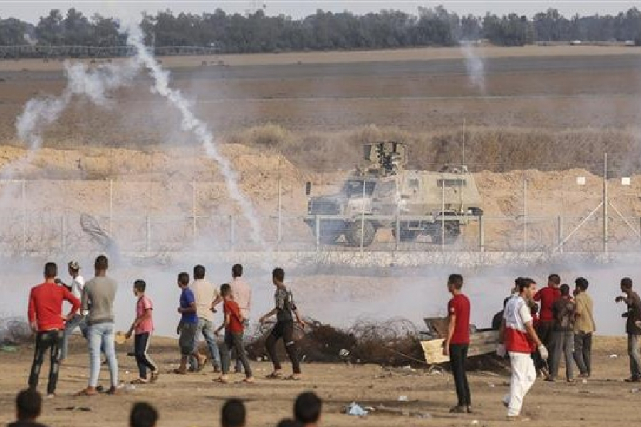 77 manifestants palestiniens blessés dans l&#039;est de Gaza