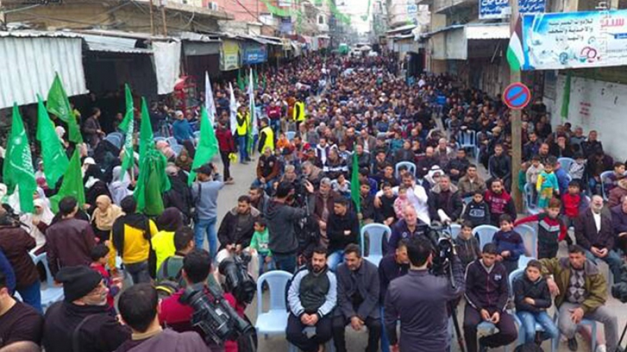 Warga Gaza Gelar Demo Anti Kesepakatan Abad