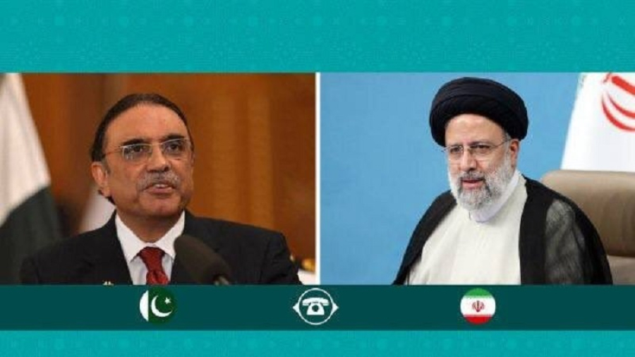 पाकिस्तानी राष्ट्रपति की ईरानी राष्ट्रपति से टेलीफोन पर बातचीत