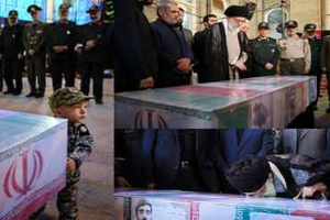 Великий лидер Исламской революции принял участие в церемонии похорон мученика Ходжаджи