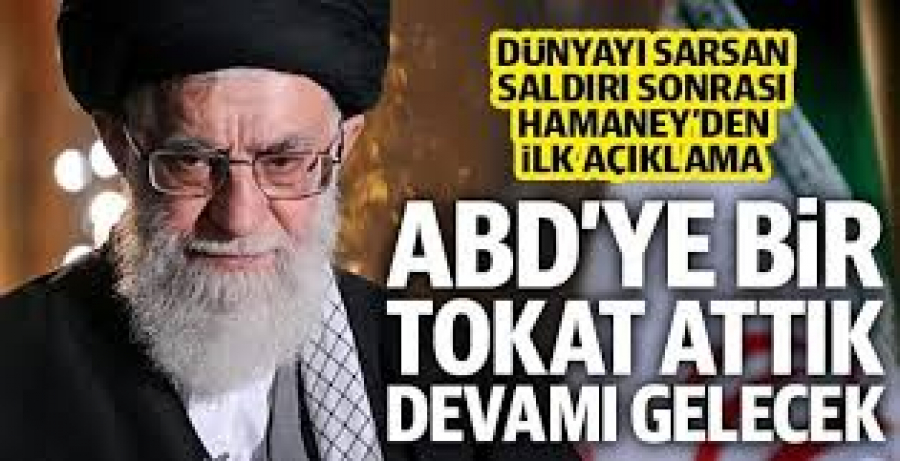 İMAM Hamaney: Dün gece Amerikalılara bir tokat attık!