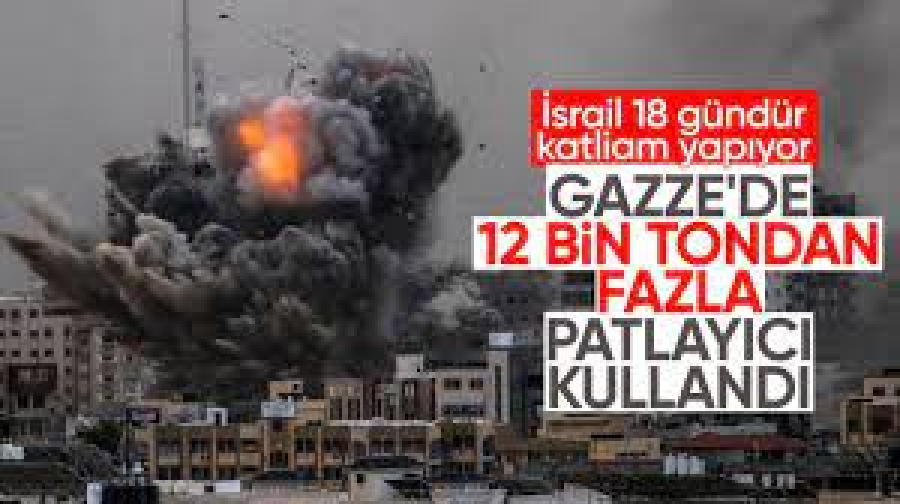 Siyonist Rejimin Katliamında 19. Gün: Gazze&#039;de Bir Atom Bombası Gücünde Patlayıcı Kullandı