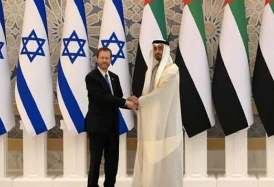 ابوظہبی میں اسرائیلی صدر کی &quot;بن زاید&quot; سے ملاقات